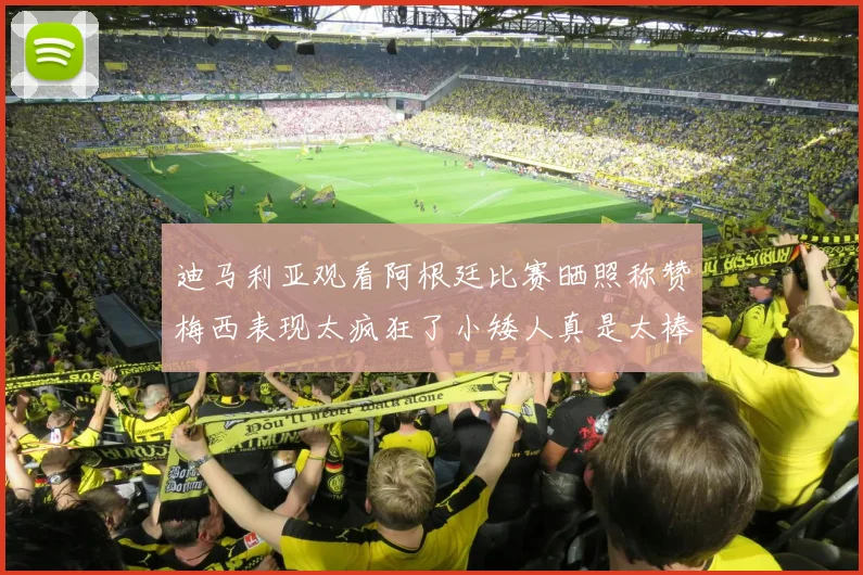 迪马利亚观看阿根廷比赛晒照称赞梅西表现太疯狂了小矮人真是太棒了